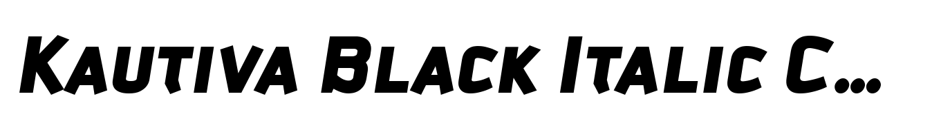 Kautiva Black Italic Caps